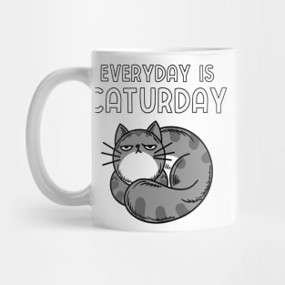 Everyday Is Caturday - Angry Cat Face Mug